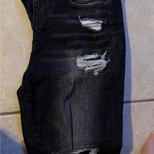 Buckle Women's Skinny Jeans - Dark Blue